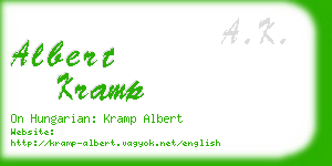 albert kramp business card